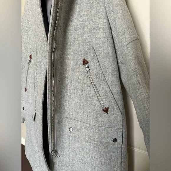 Jcrew Stadium Nello Gori Coat with faux fur hood - Picture 4 of 12